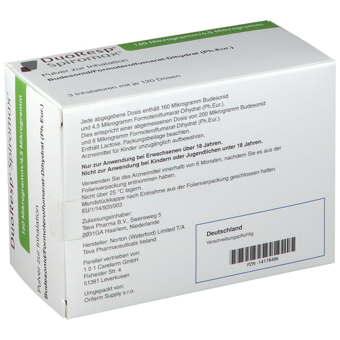 Duoresp® Spi160/4.5Ug/3X120
