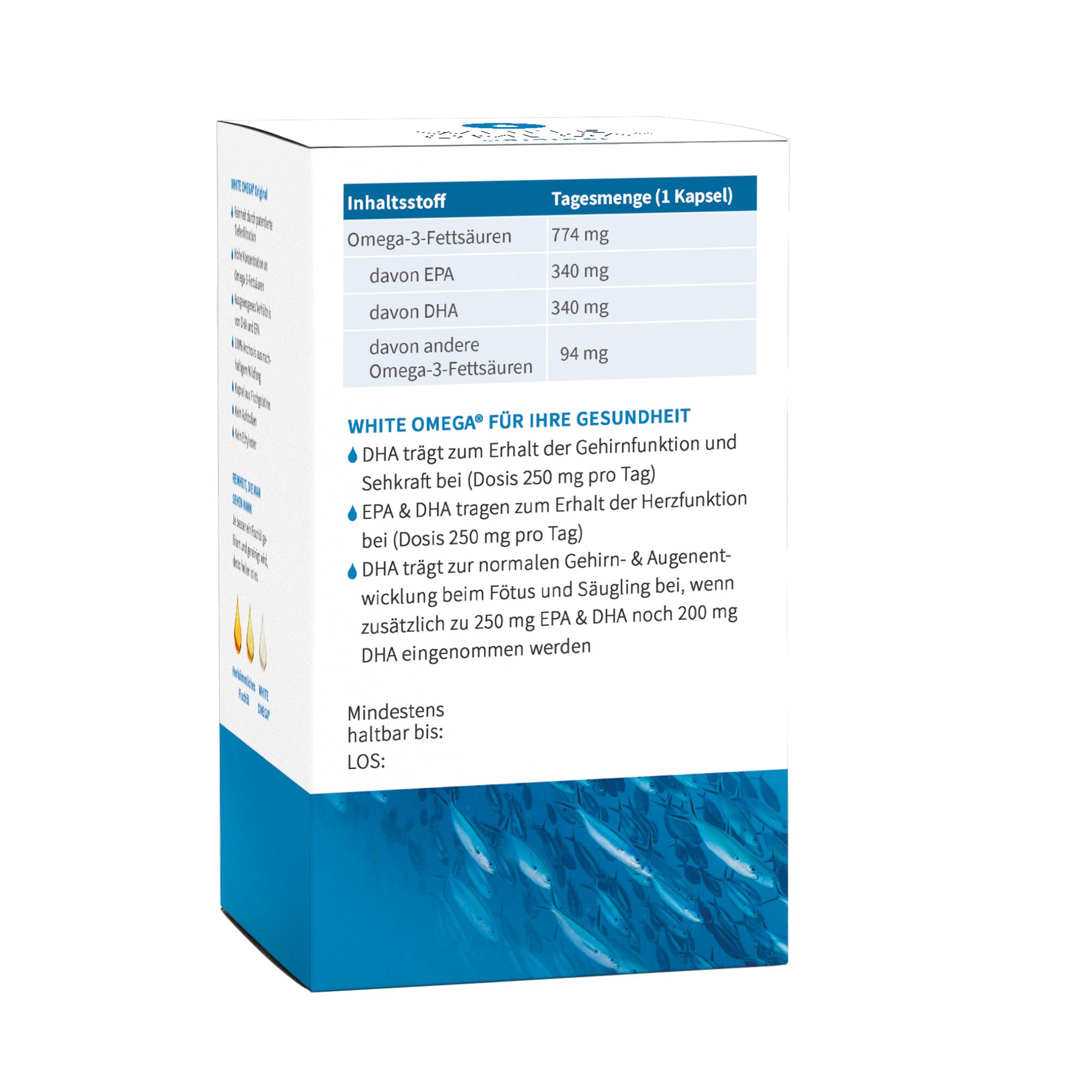 White Omega® Original – Reine Omega-3-Fischöl-Kapseln