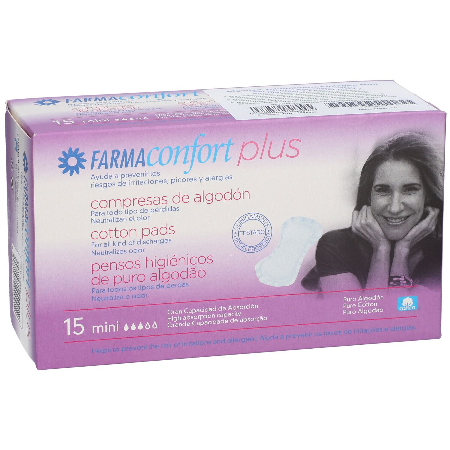 FARMAconfort Plus Baumwoll-Inkontinenzeinlagen mini