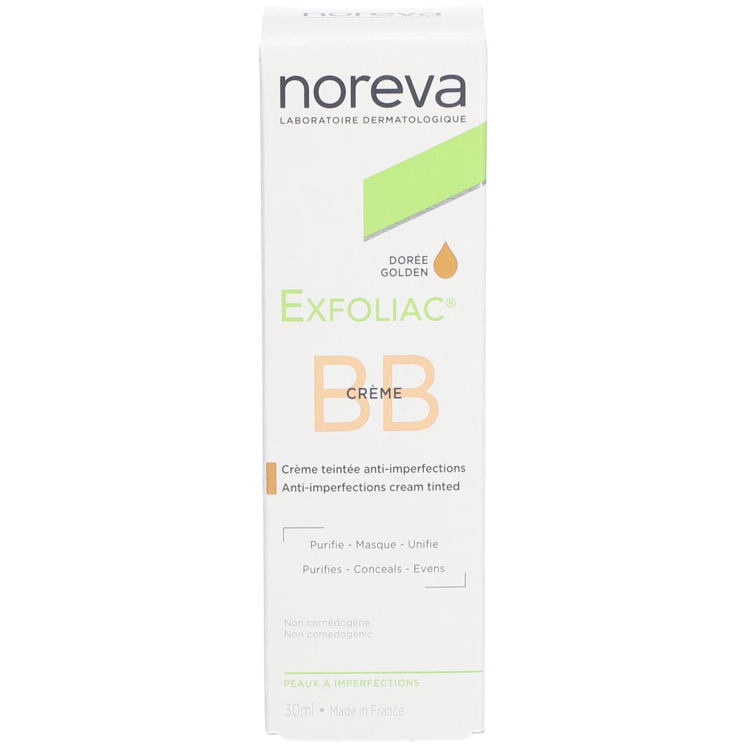 noreva Exfoliac® getönte BB-Creme Dunkel