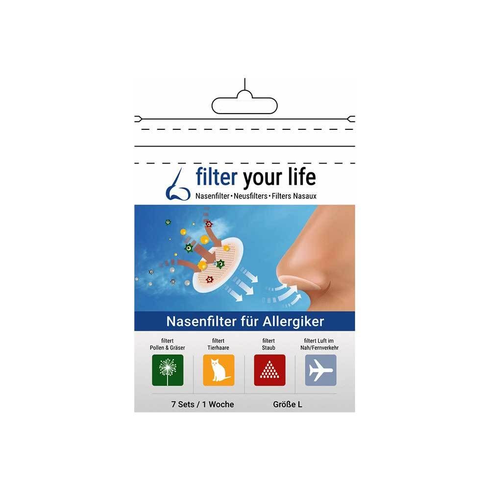 Filter your life® Nasenfilter für Allergiker Gr. L
