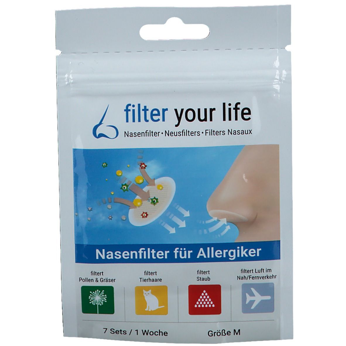 filter your life® Nasenfilter Gr. M