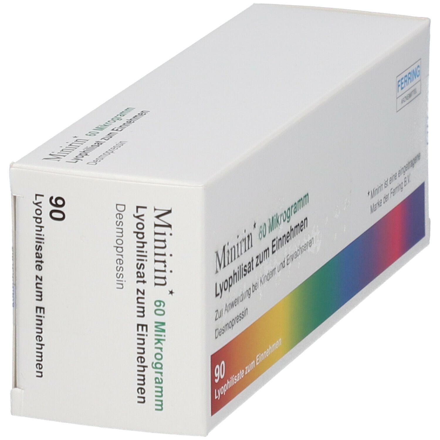 Minirin 60 Mikrogramm Lyophilisat zum Einnehmen 90 St Schmelztabletten