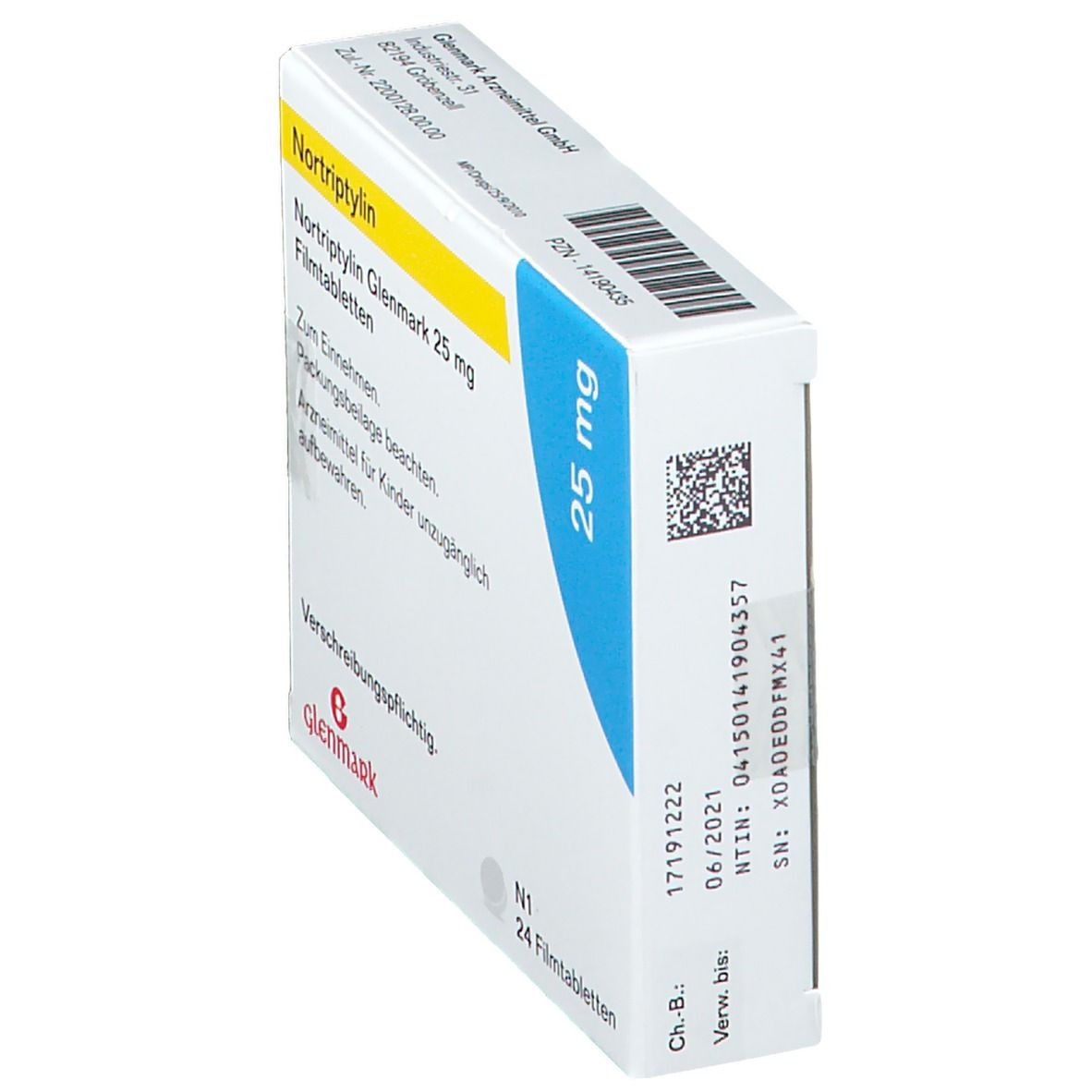 Nortriptylin Glenmark 25 mg