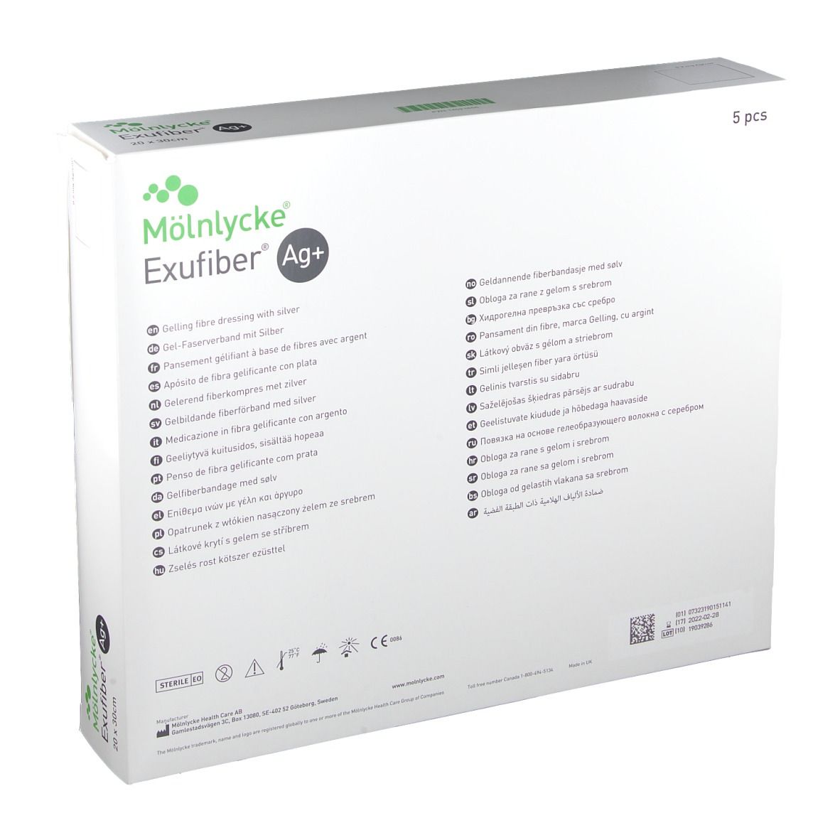 Exufiber Ag+ 20 x 30 cm