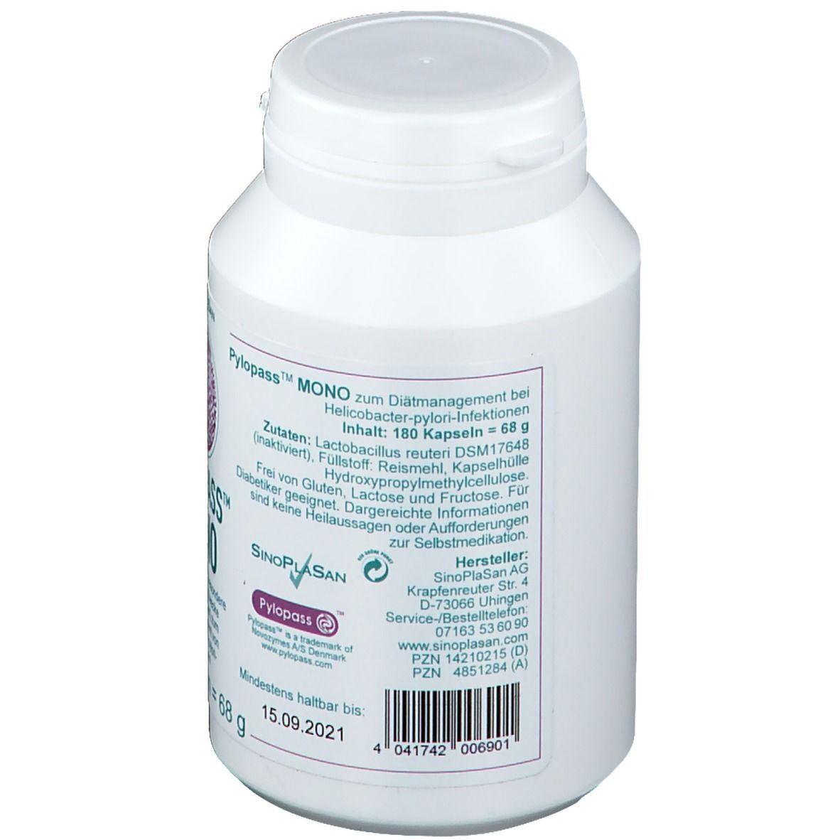 Pylopass Mono 200 mg bei Helicobacter pylori Kapseln