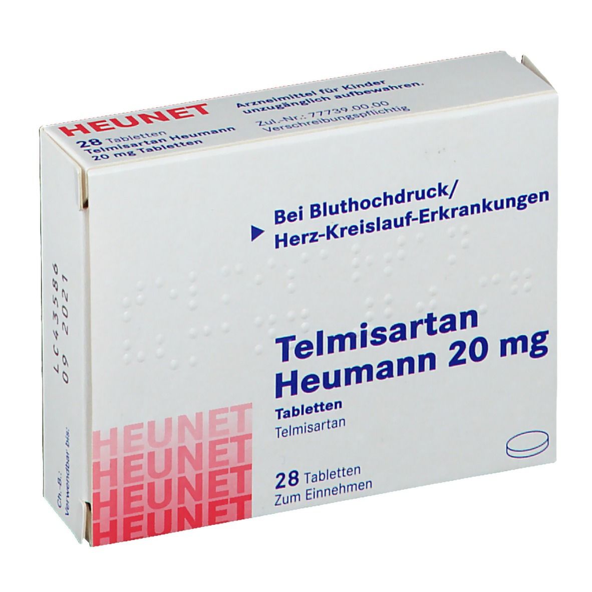 Telmisartan Heumann 20 mg 28 St mit dem E-Rezept kaufen - Shop Apotheke