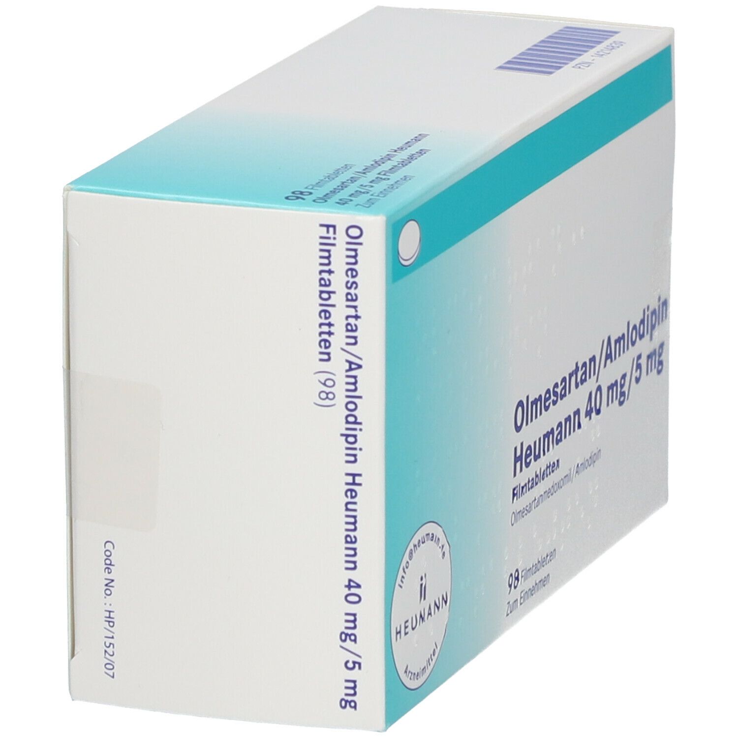 OLMESARTAN/Amlodipin Heumann 40 mg/5 mg Filmtabl. 98 St Filmtabletten