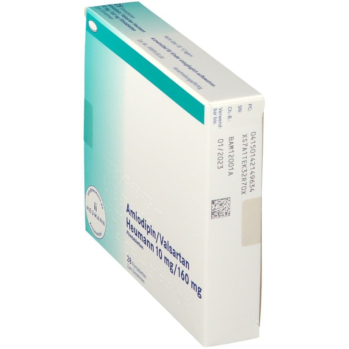 AMLODIPIN/Valsartan Heumann 10 mg/160 mg Filmtabl. 28 St Filmtabletten