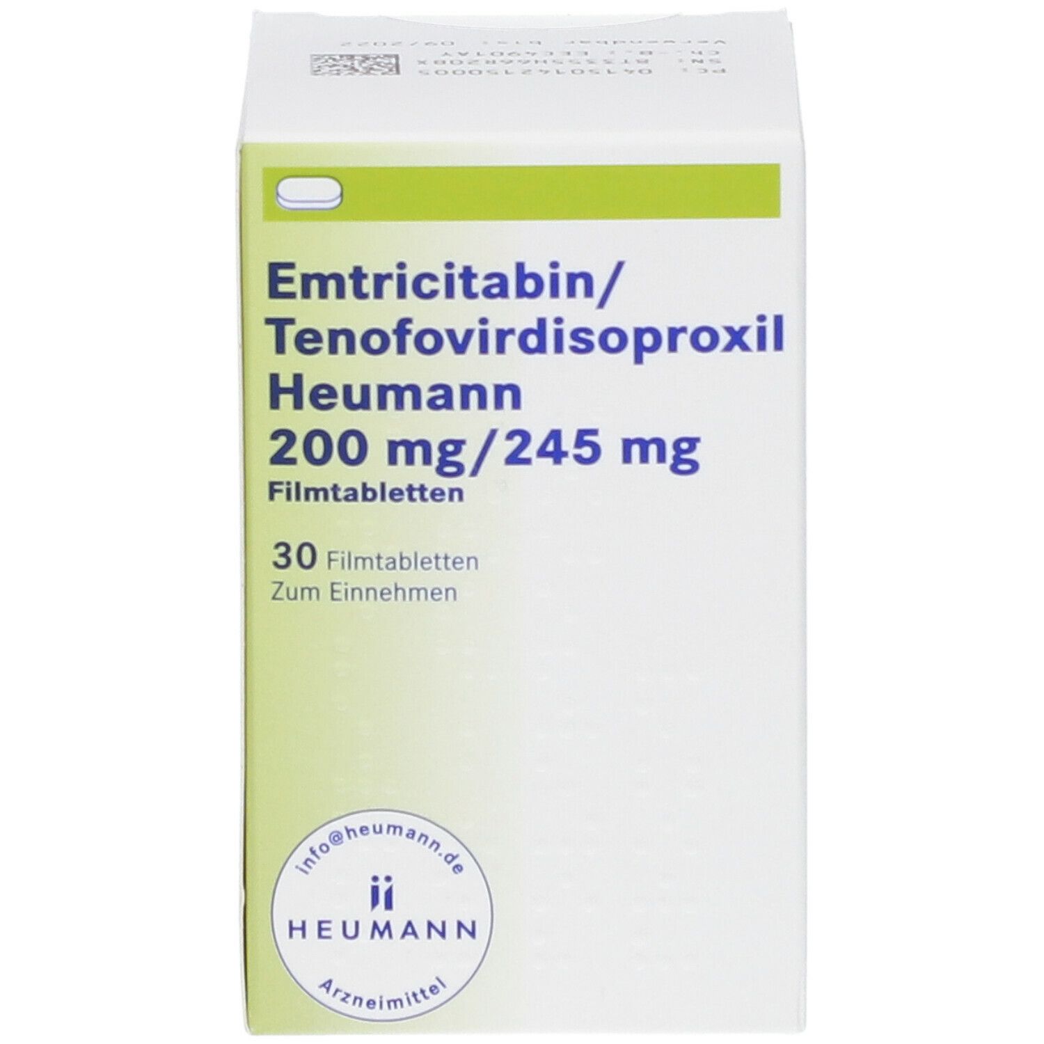 Emtricitabin/Tenofovirdisoproxil/ Heumann 200 mg/245 mg