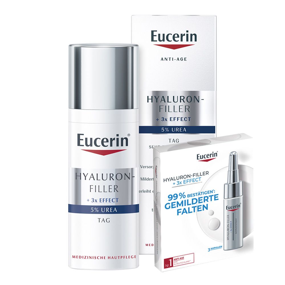 Eucerin® HYALURON-FILLER 5% Urea Tagescreme + Eucerin Hyaluron-Filler Intensiv-Maske GRATIS
