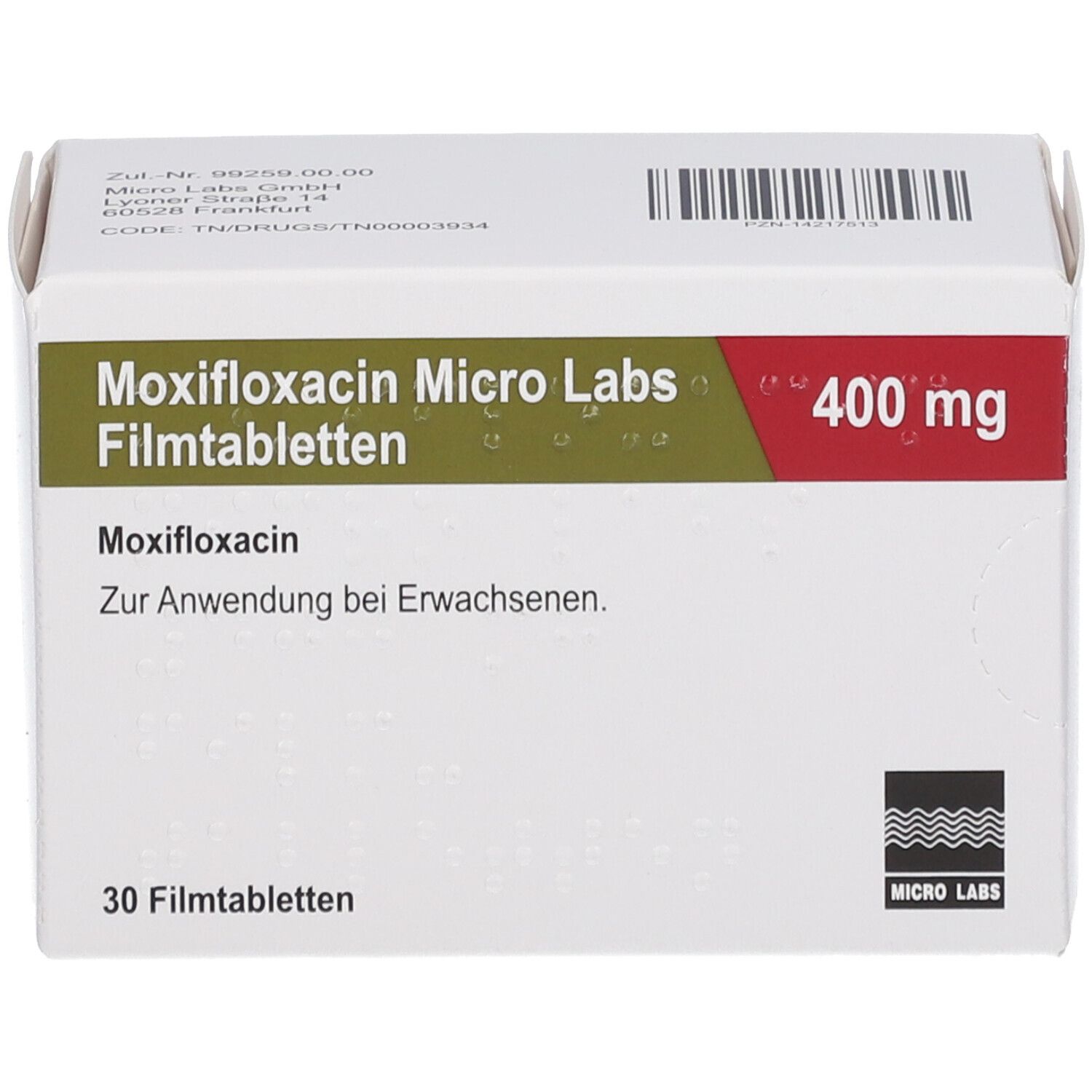 Moxifloxacin Micro Labs 400 mg