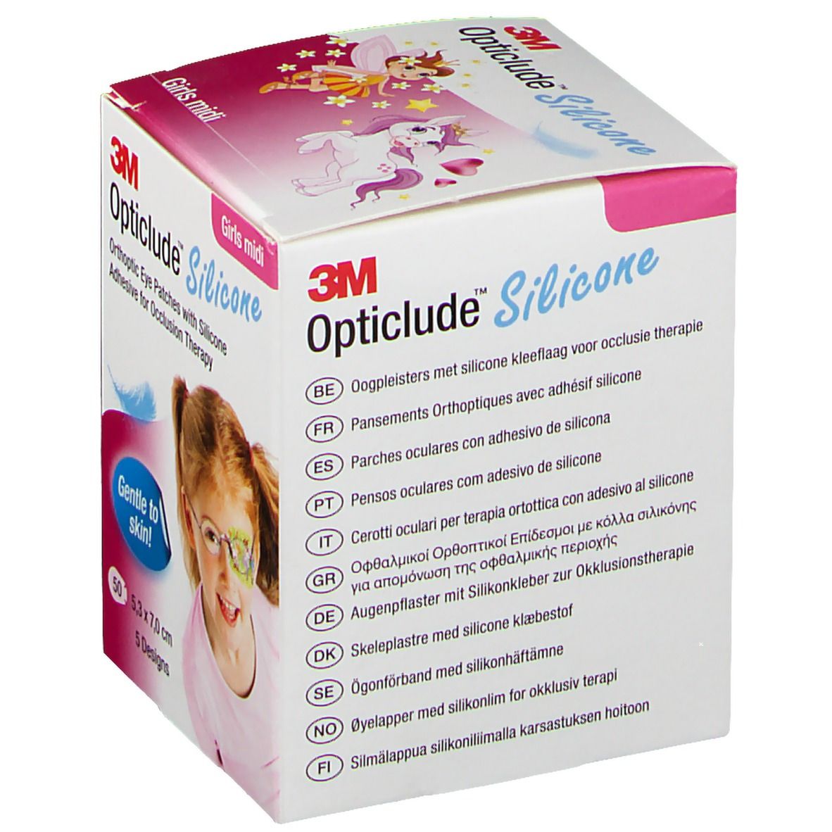 Opticlude 3M Silicone girls midi 5,3x7 cm 2738PG