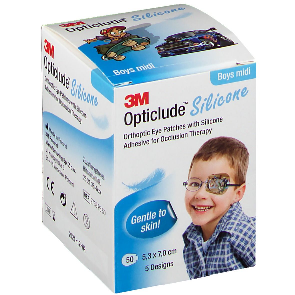 Opticlude 3M Silicone Boys maxi 5,3 x 7 cm