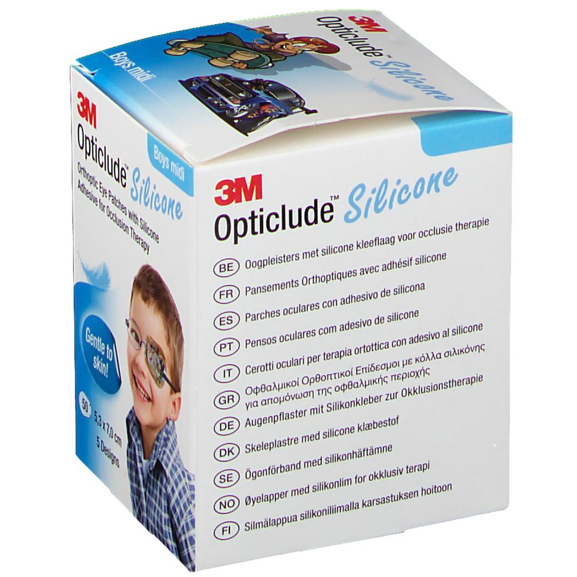 Opticlude 3M Silicone boys midi 5,3x7 cm 2738Pb 50 St Pflaster