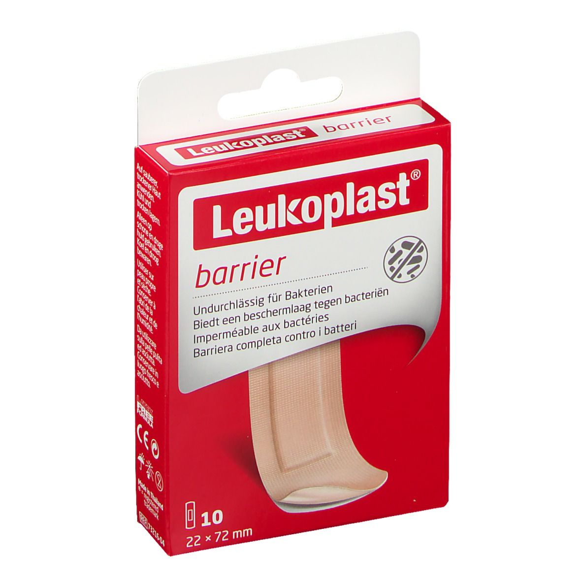 Leukoplast barrier Strips 22x72 mm 10 St Pflaster