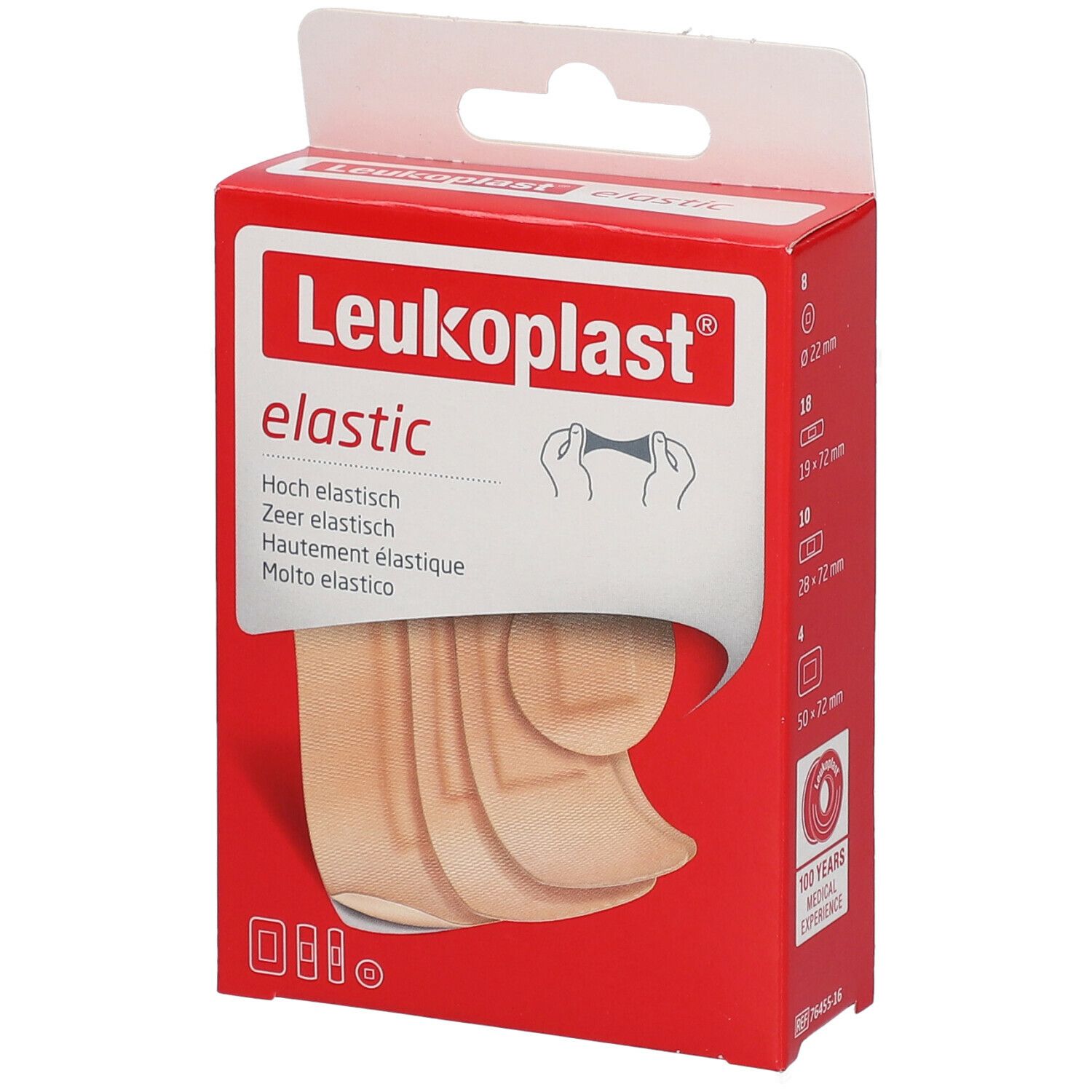 Leukoplast Elastic Strips 19x76/25x76/50x76/22 mm 40 St Pflaster