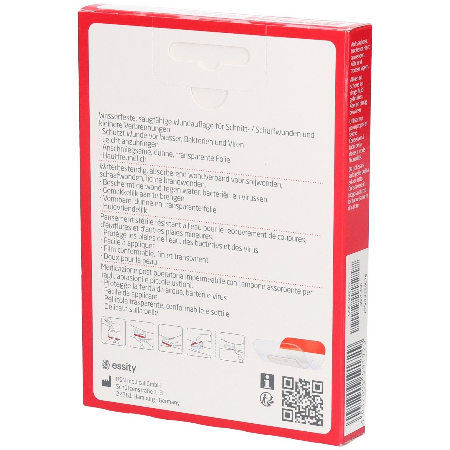 Leukoplast T plus waterproof Wundauflage, 5 Stück, 8x10cm