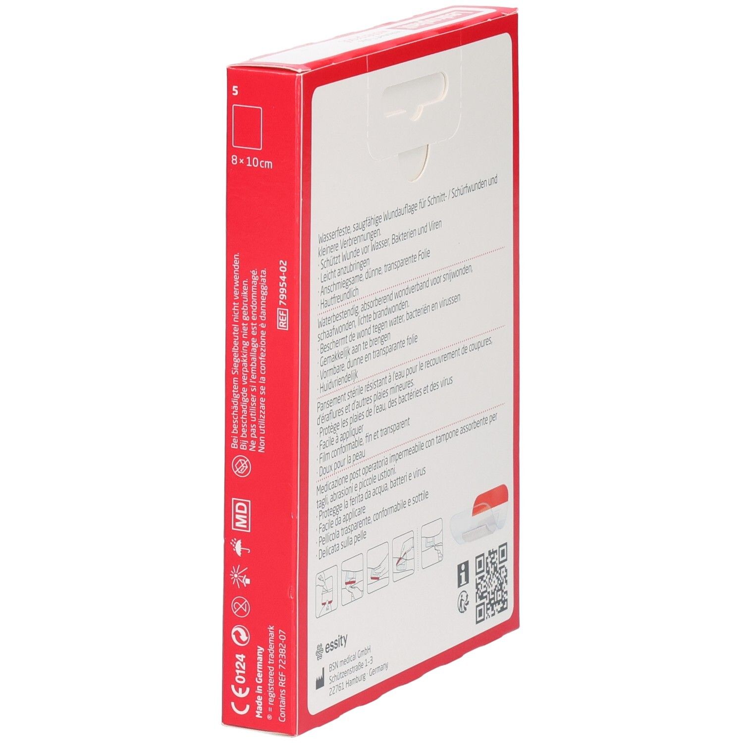 Leukoplast T plus waterproof Wundauflage, 5 Stück, 8x10cm