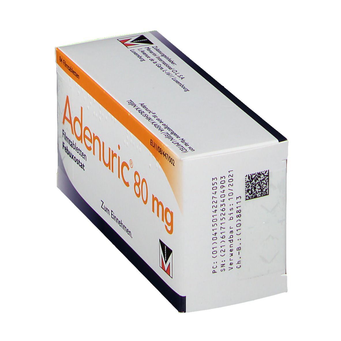 Adenuric 80 mg Filmtabletten 84 St