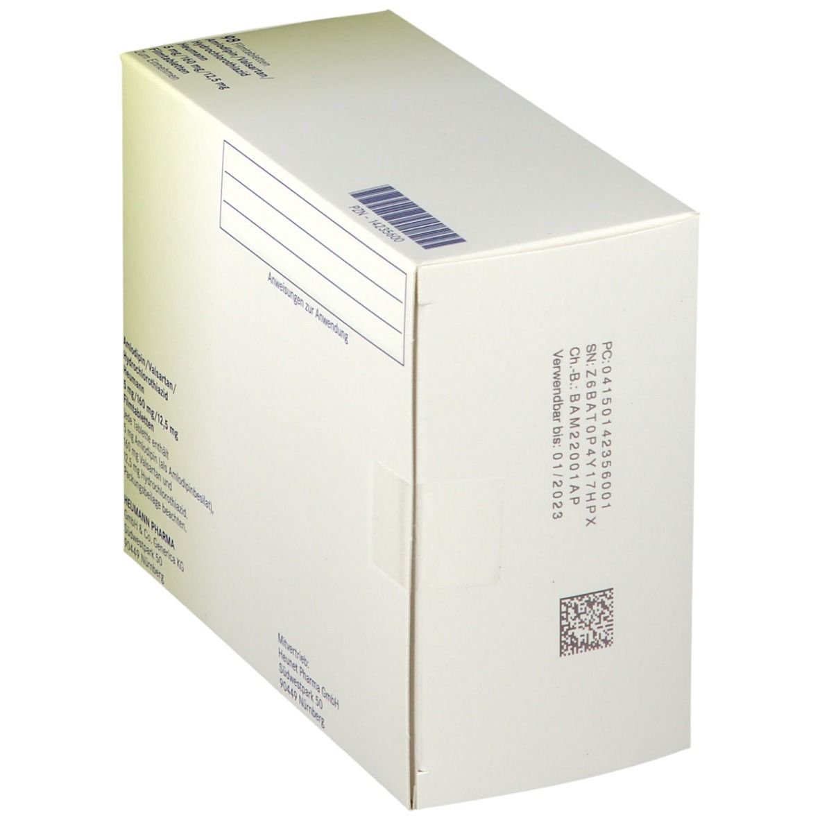 Amlodipin/Valsartan/HCT Heumann 5/160/12,5 mg