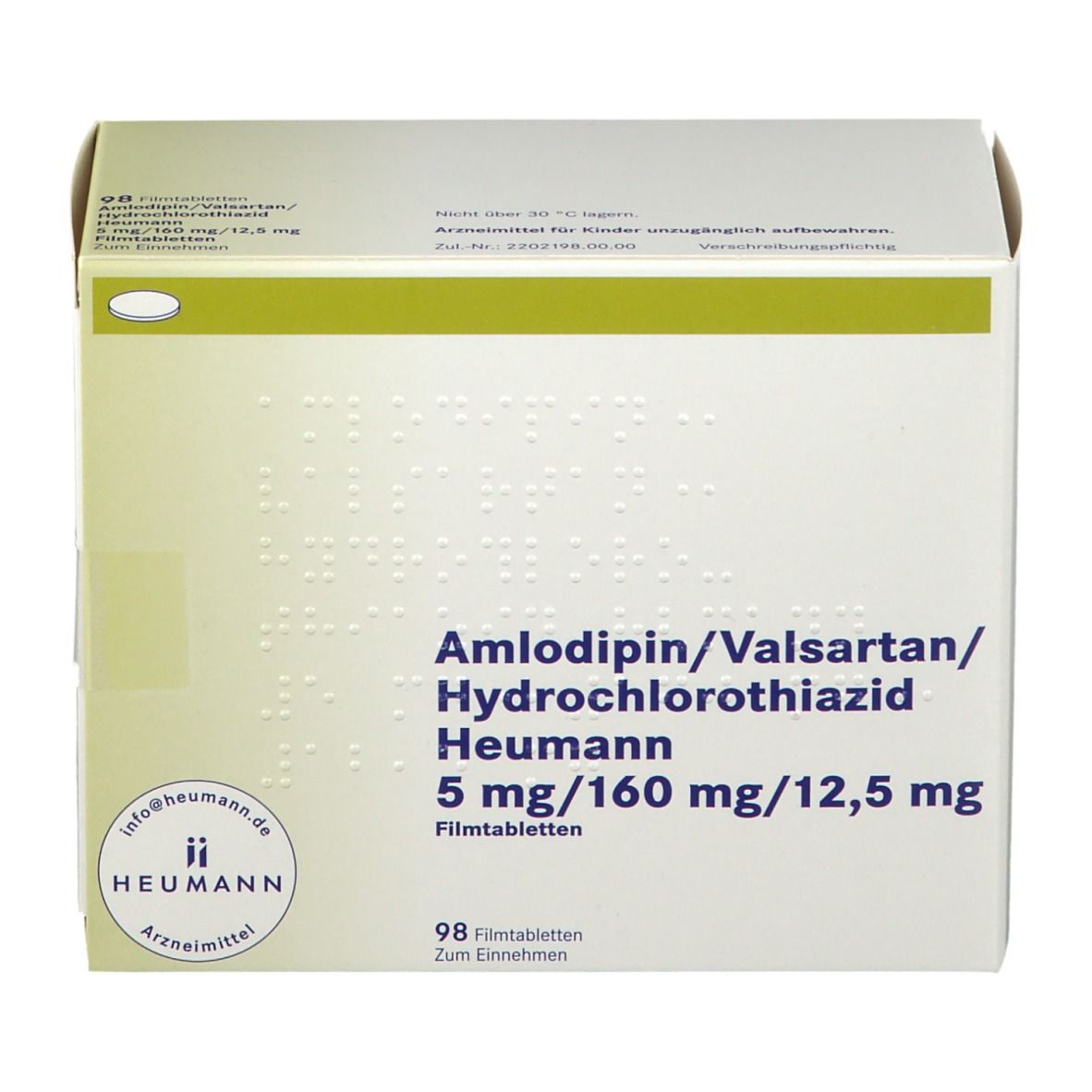 Amlodipin/Valsartan/HCT Heumann 5/160/12,5 mg