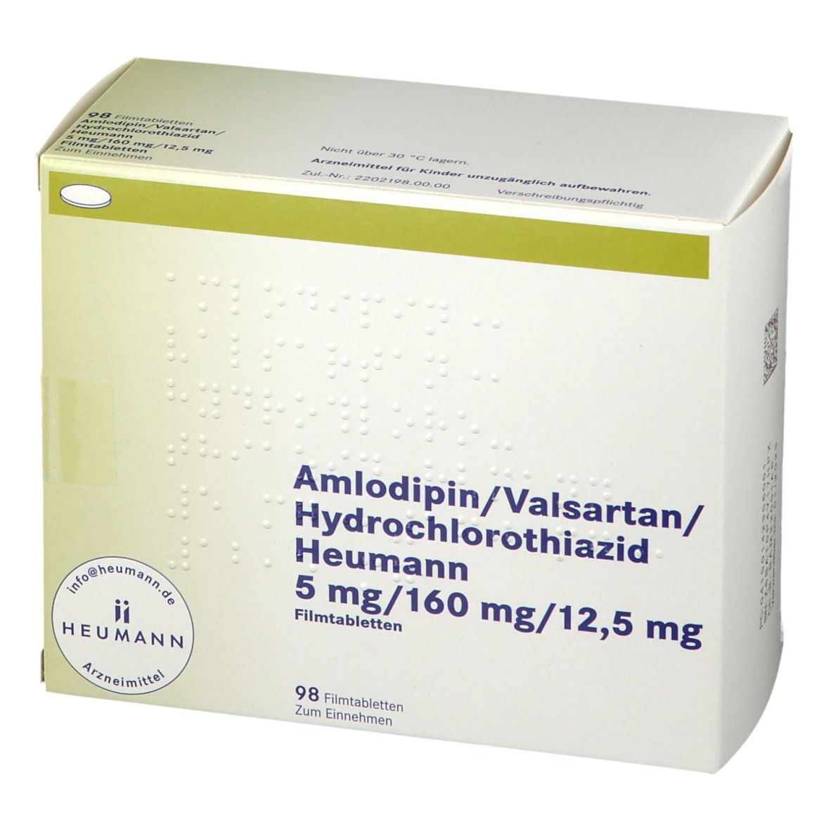 Amlodipin/Valsartan/HCT Heumann 5/160/12,5 mg