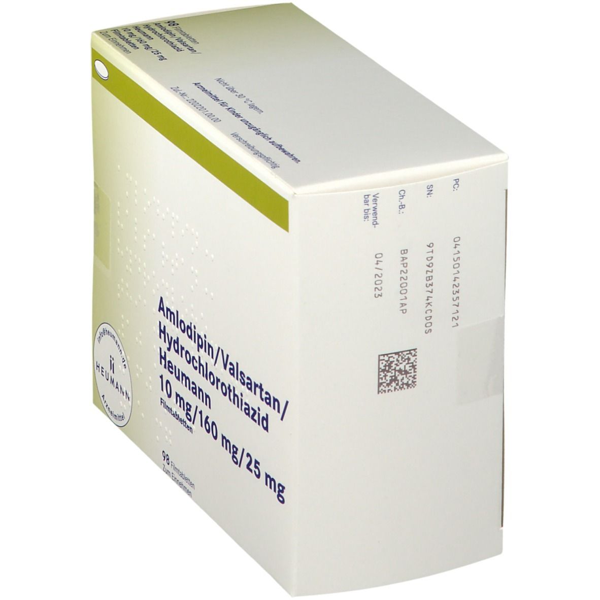 AMLODIPIN/Valsartan/HCT Heumann 10/160/25mg FTA 28 St Filmtabletten