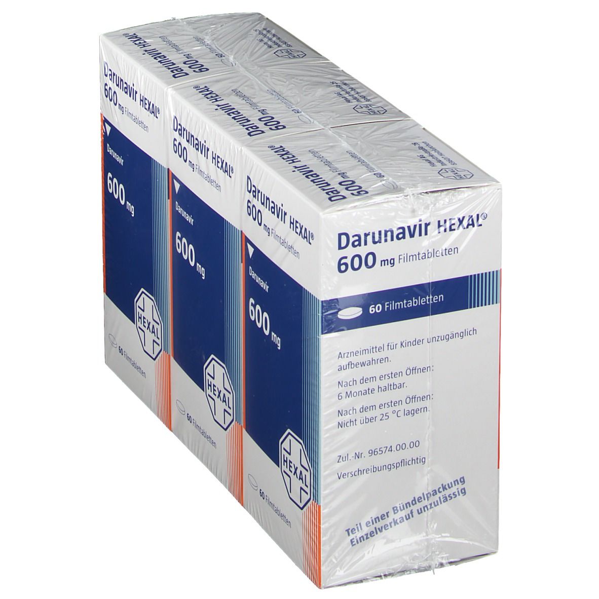 Darunavir Hexal 600 mg Filmtabletten 180 St