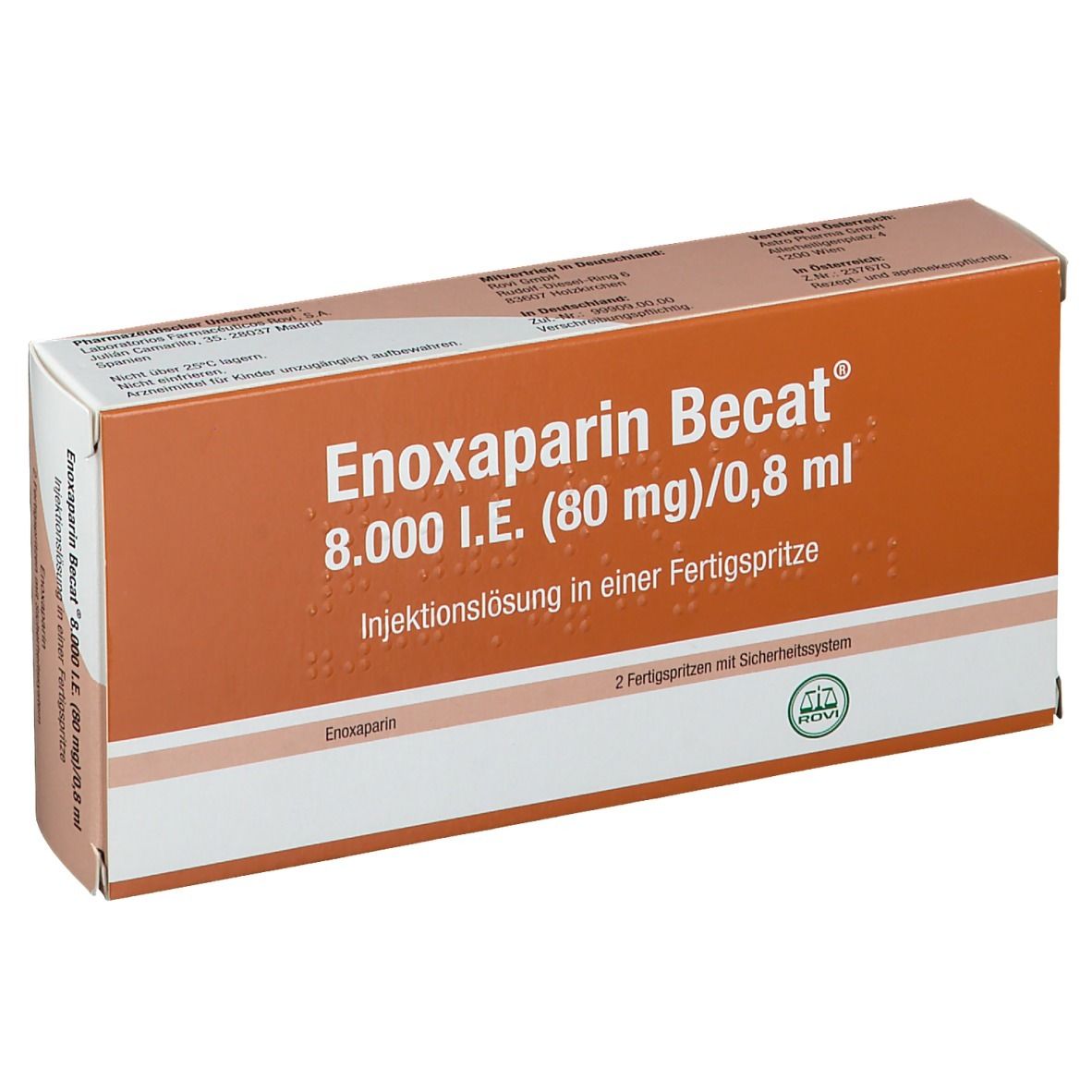Enoxaparin Becat® 8.000 I.E. 80 mg/0,8 ml