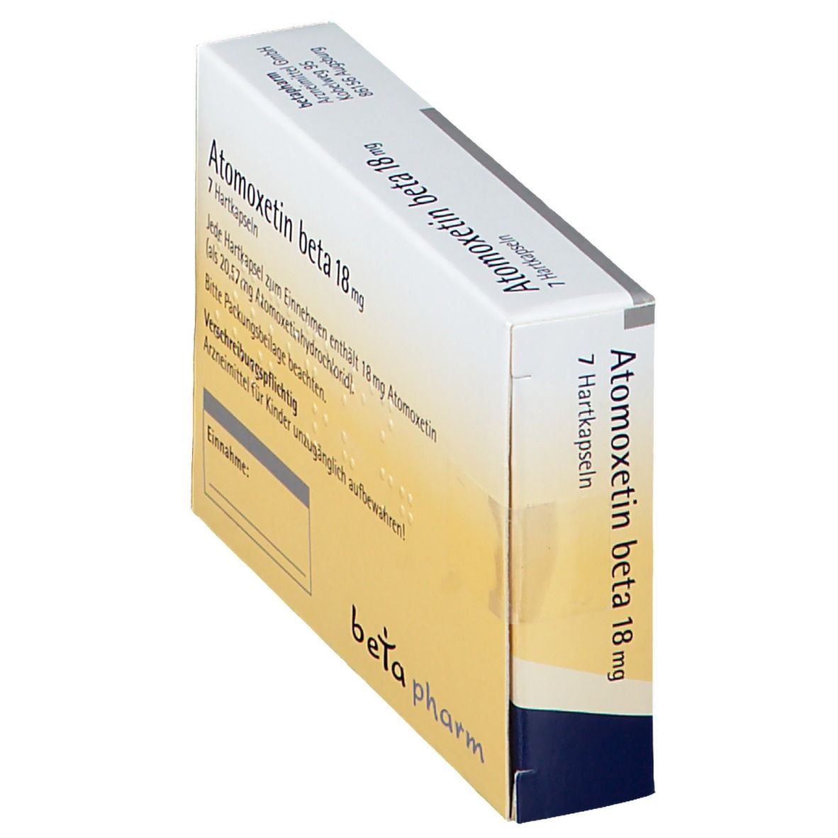 Atomoxetin beta 18 mg