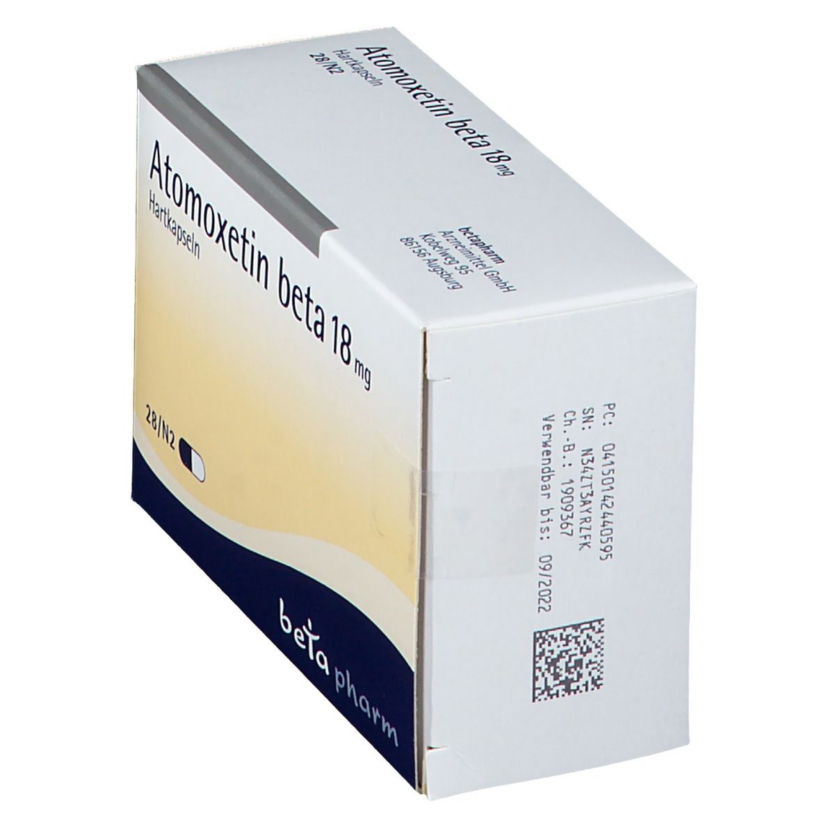 Atomoxetin beta 18 mg