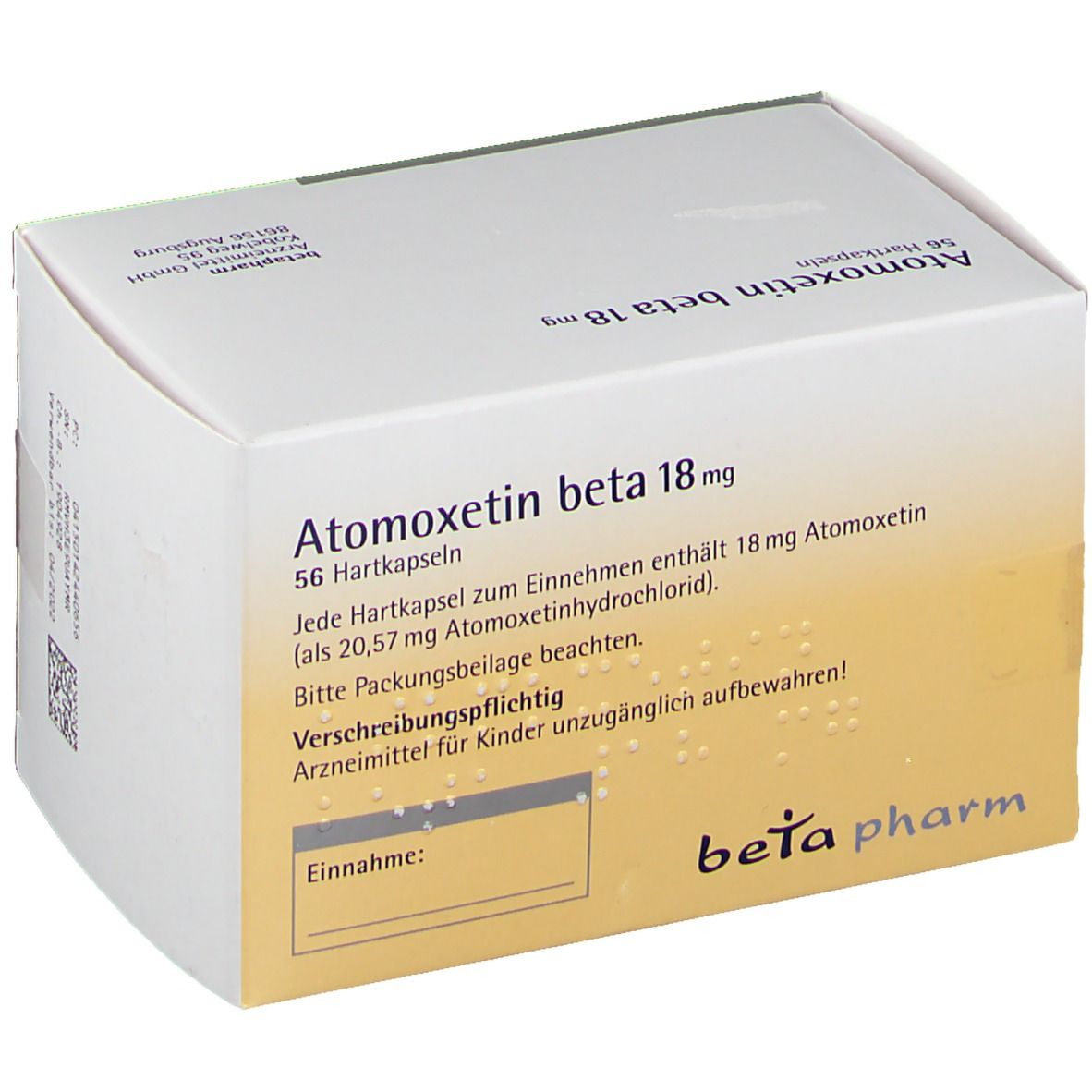 Atomoxetin beta 18 mg