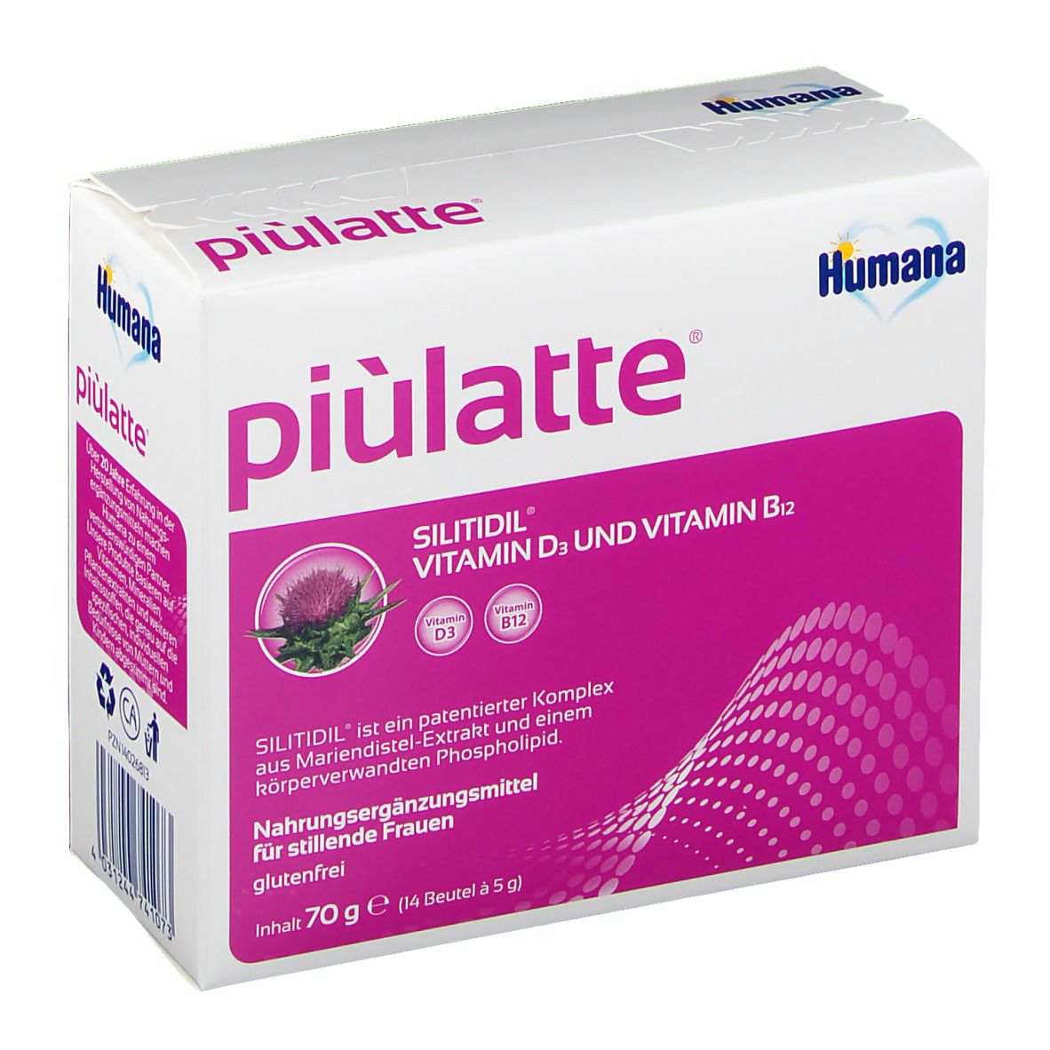 Piulatte Humana Portionsbeutel 14x5 g Pulver zur Herstellung einer Susp. zum Einnehmen