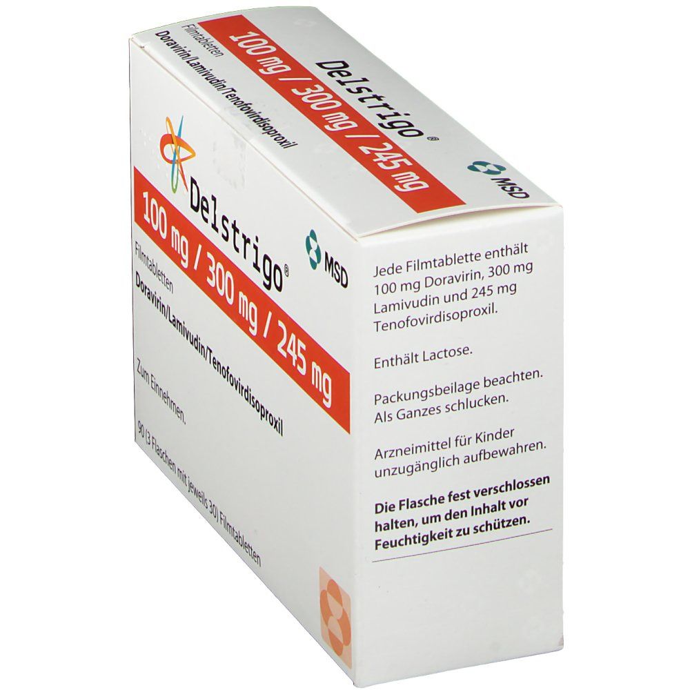 Delstrigo 100 mg/300 mg/245 mg Filmtabletten 90 St