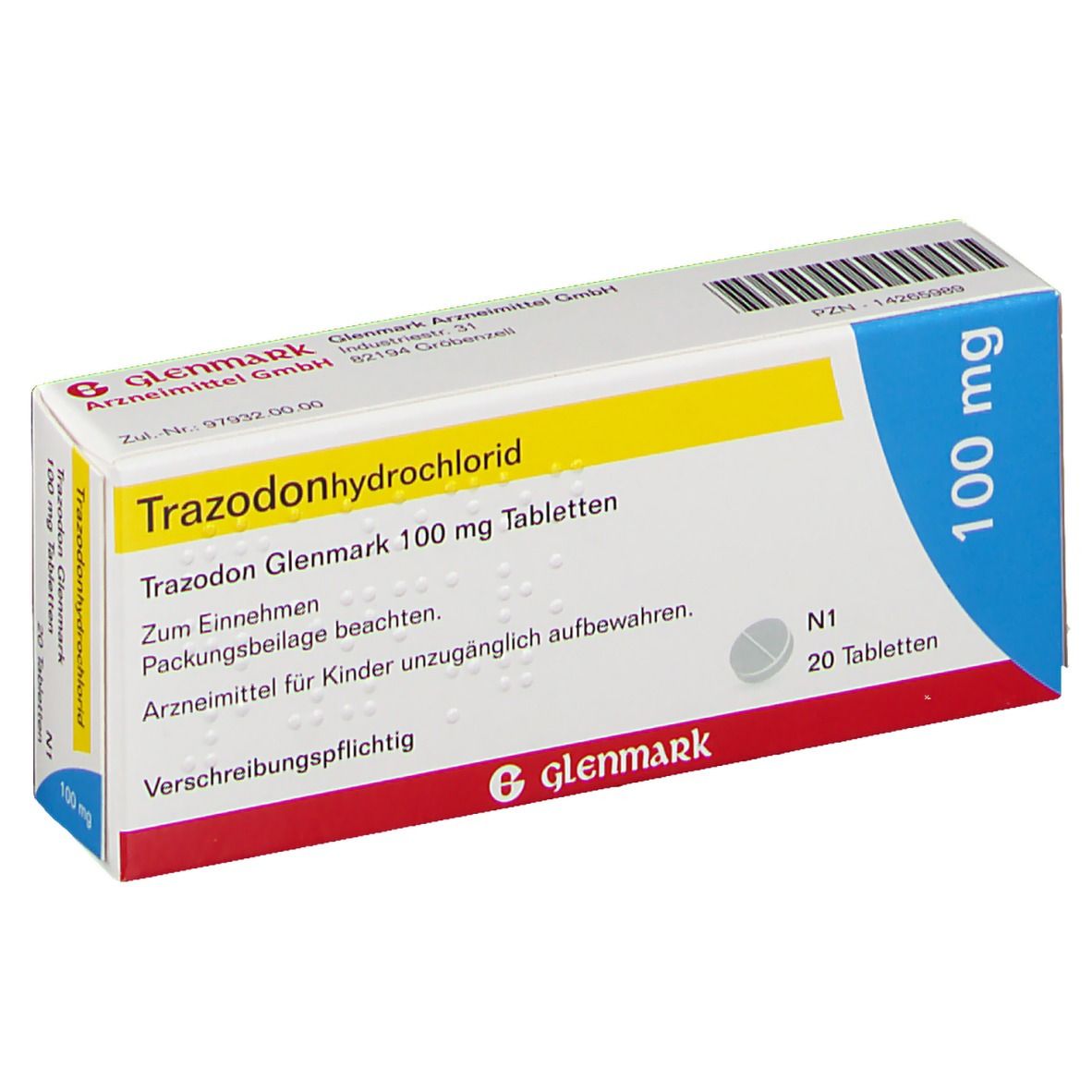 Trazodon Glenmark 100 mg 20 St mit dem E-Rezept kaufen - SHOP APOTHEKE