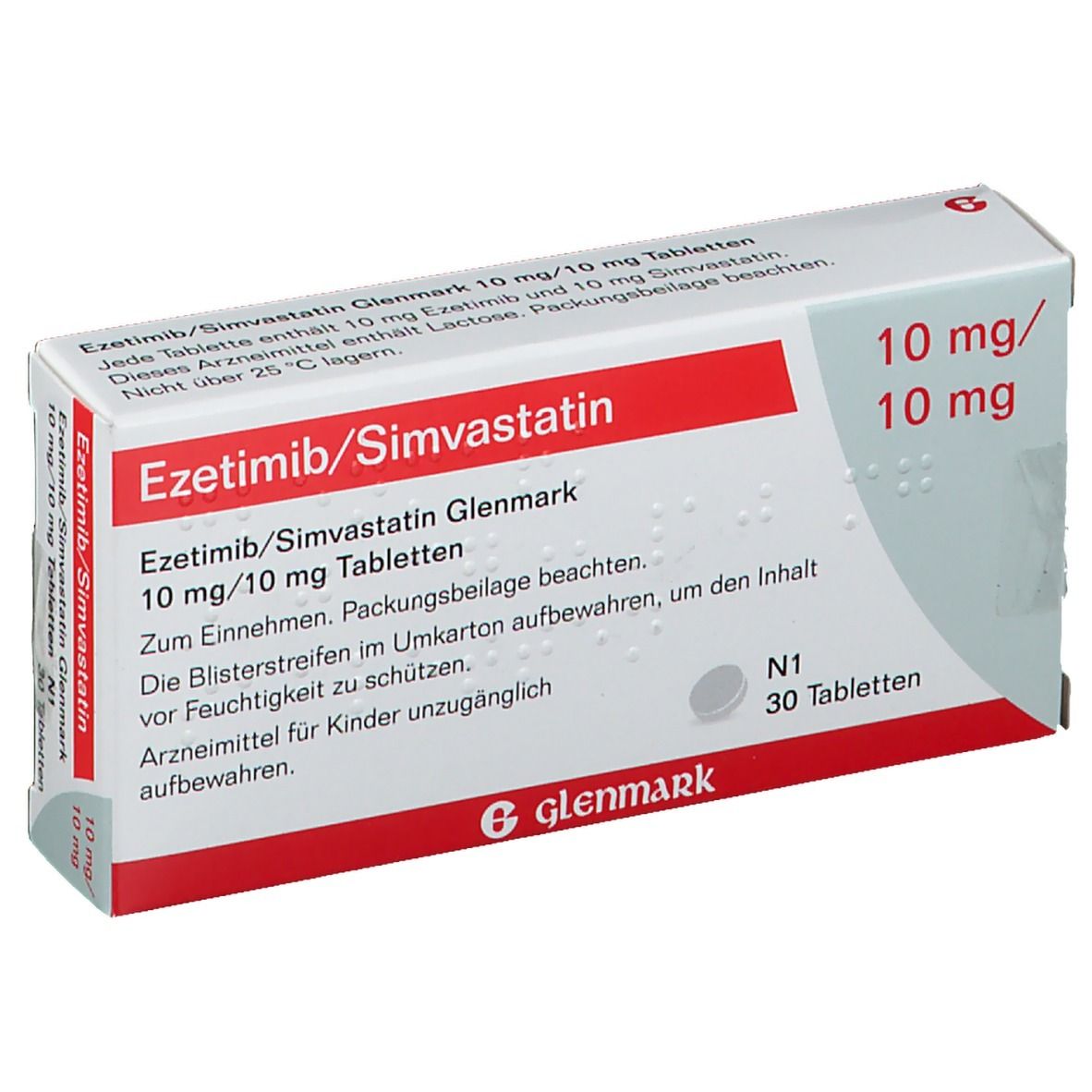 Ezetimib/Simvastatin Glenmark 10 mg/10 mg