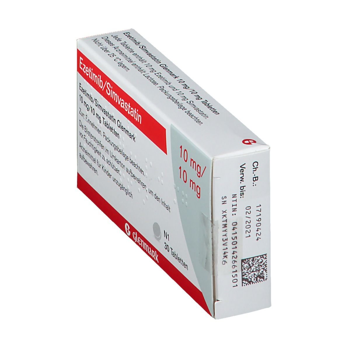 Ezetimib/Simvastatin Glenmark 10 mg/10 mg