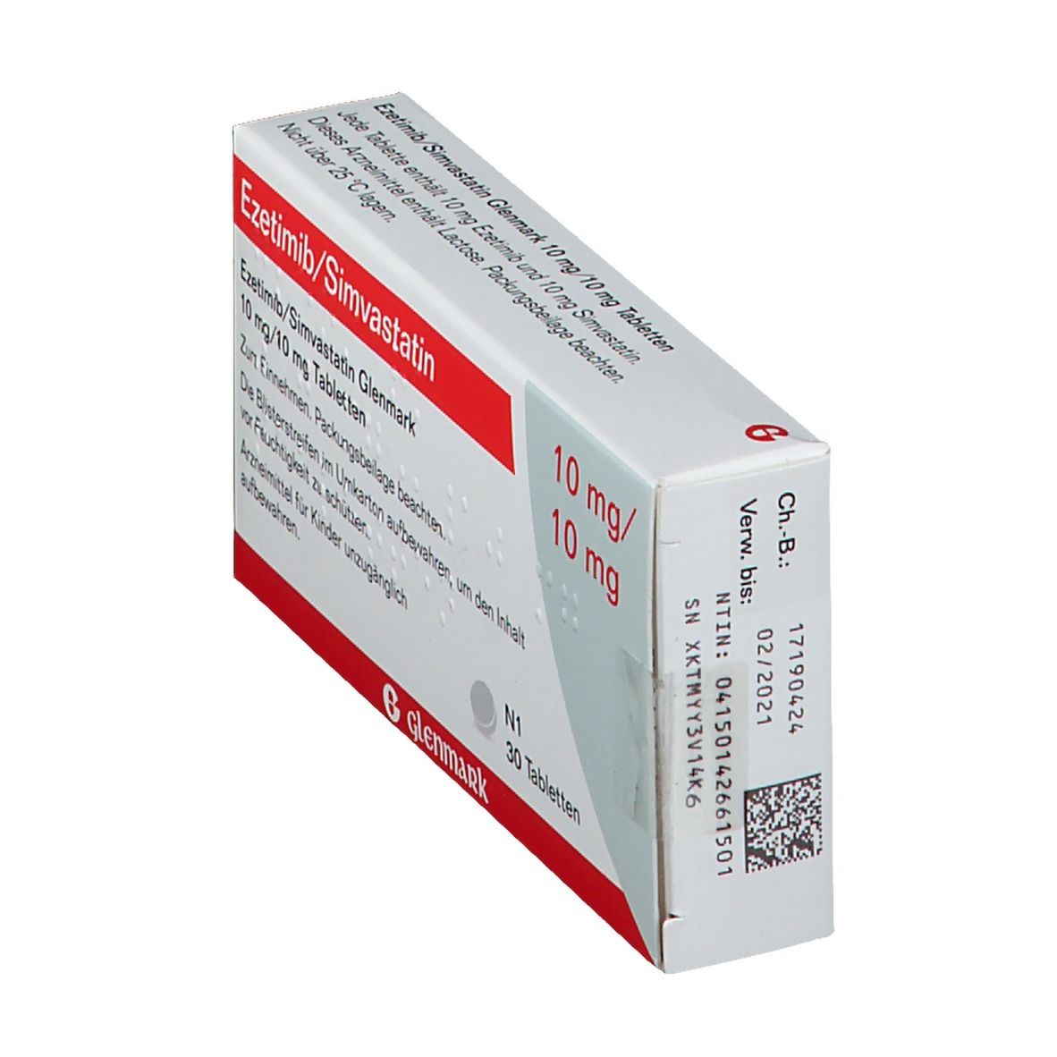Ezetimib/Simvastatin Glenmark 10 mg/10 mg