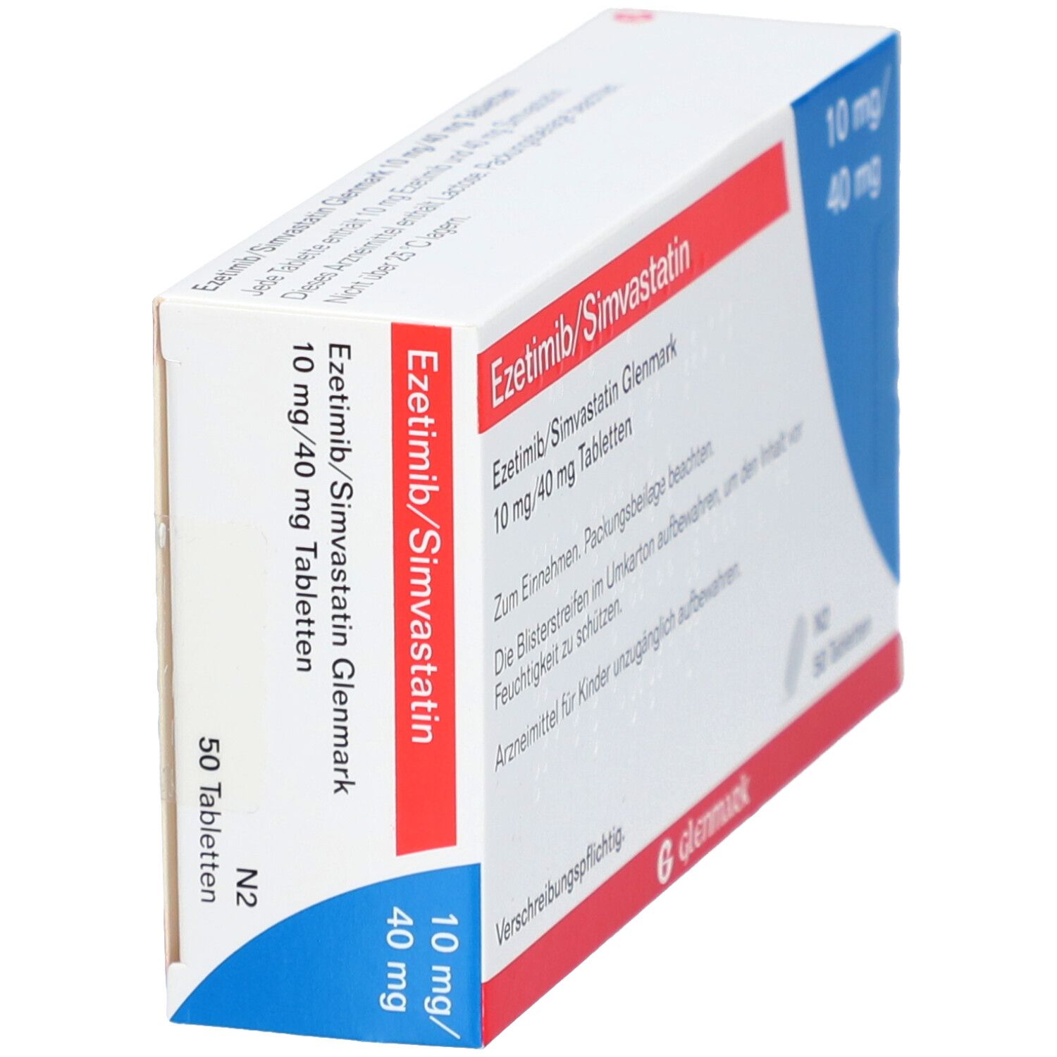 EZETIMIB/Simvastatin Glenmark 10 mg/40 mg Tabl. 50 St Tabletten