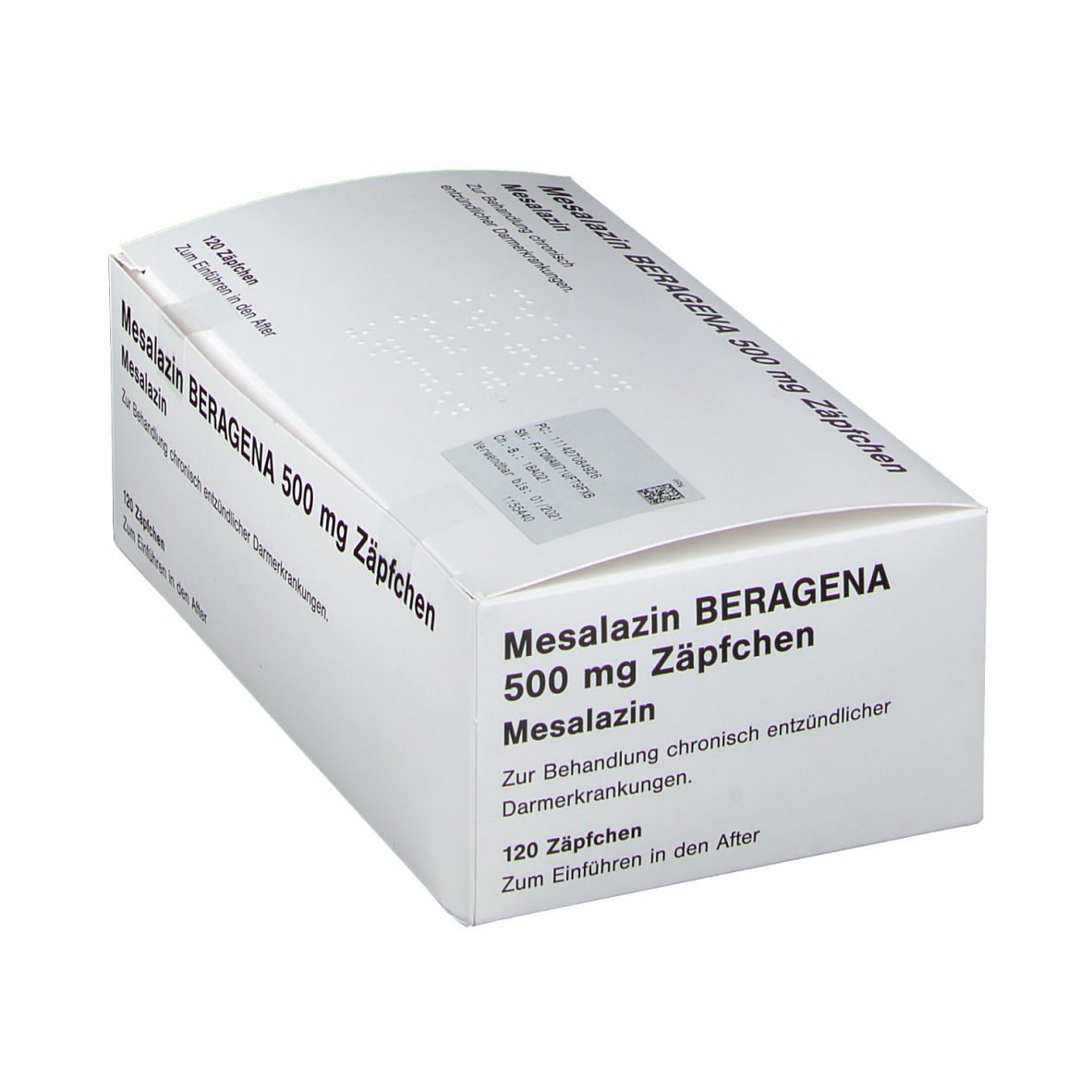 Mesalazin Beragena 500 mg Zäpfchen 120 St Suppositorien