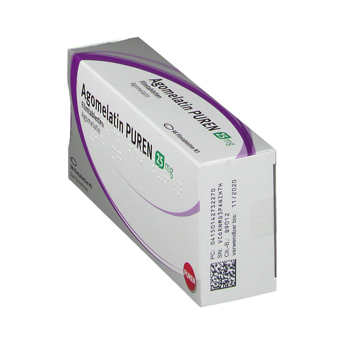 Agomelatin Puren 25 mg Filmtabletten 98 St