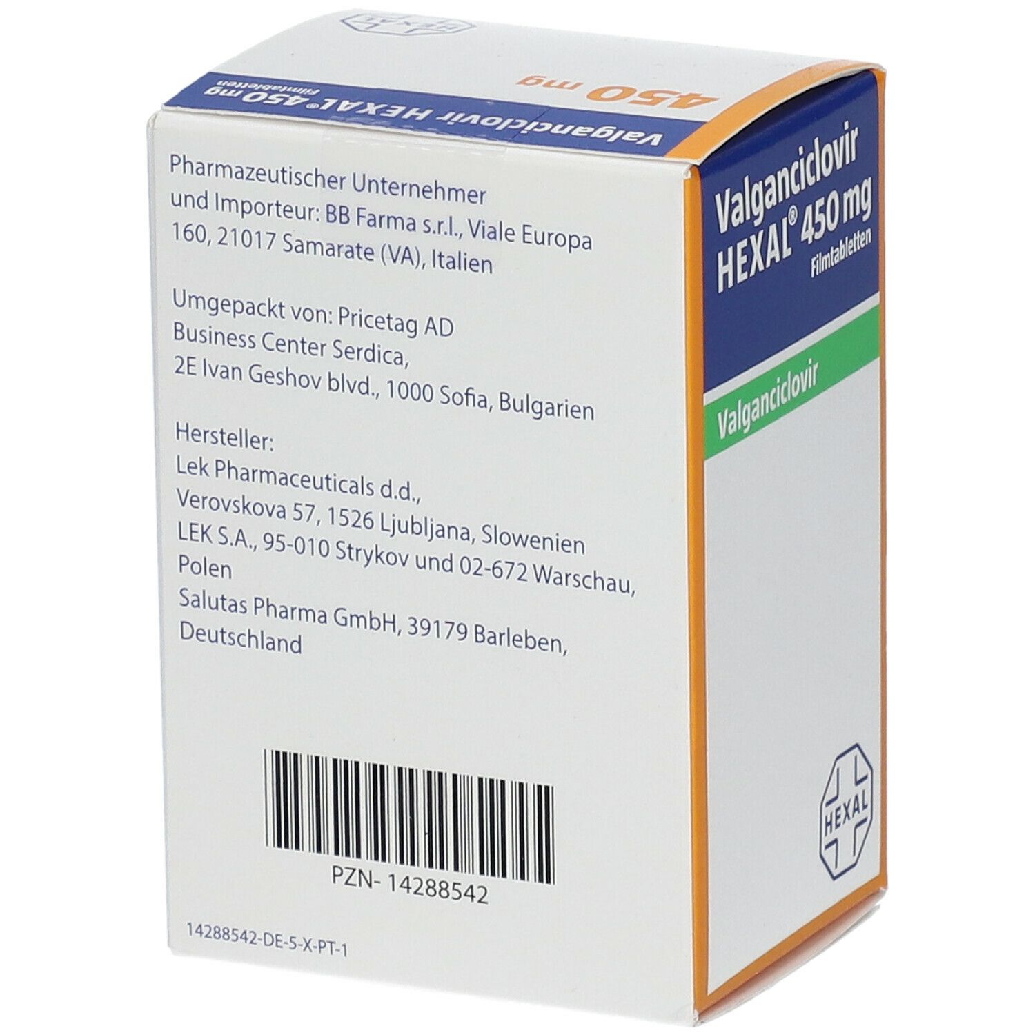 VALGANCICLOVIR HEXAL 450 mg Filmtabletten