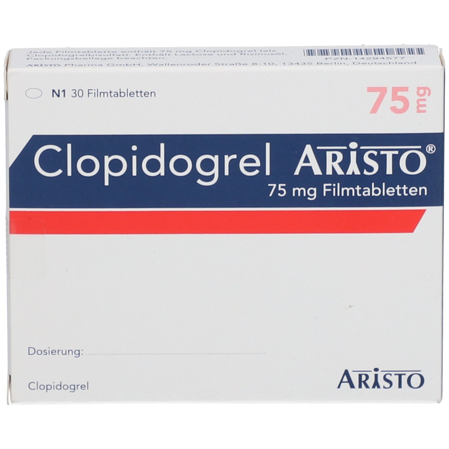 Clopidogrel Aristo® 75 mg