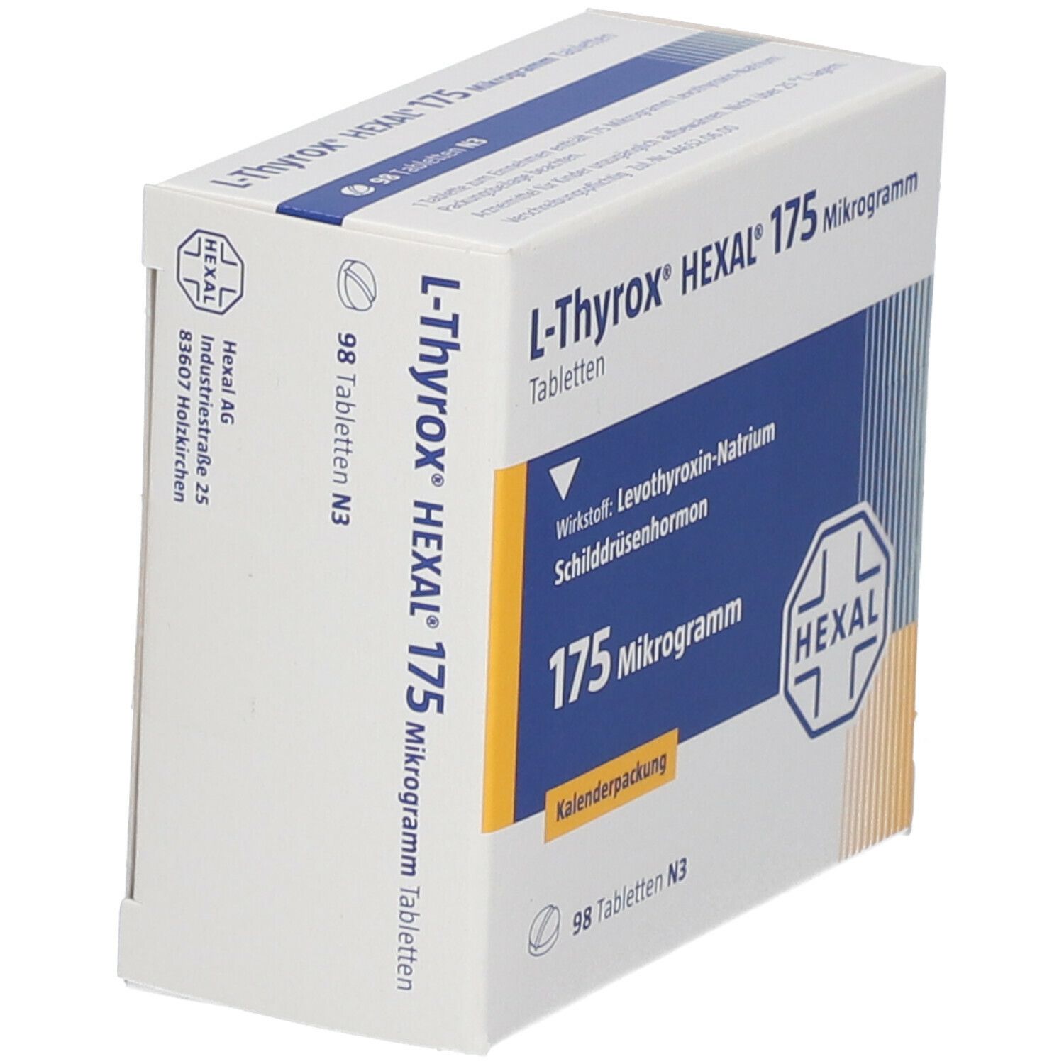 L-Thyrox Hexal 175 Mikrogramm Tabl.i.Kalenderpack. 98 St Tabletten in Kalenderpackung