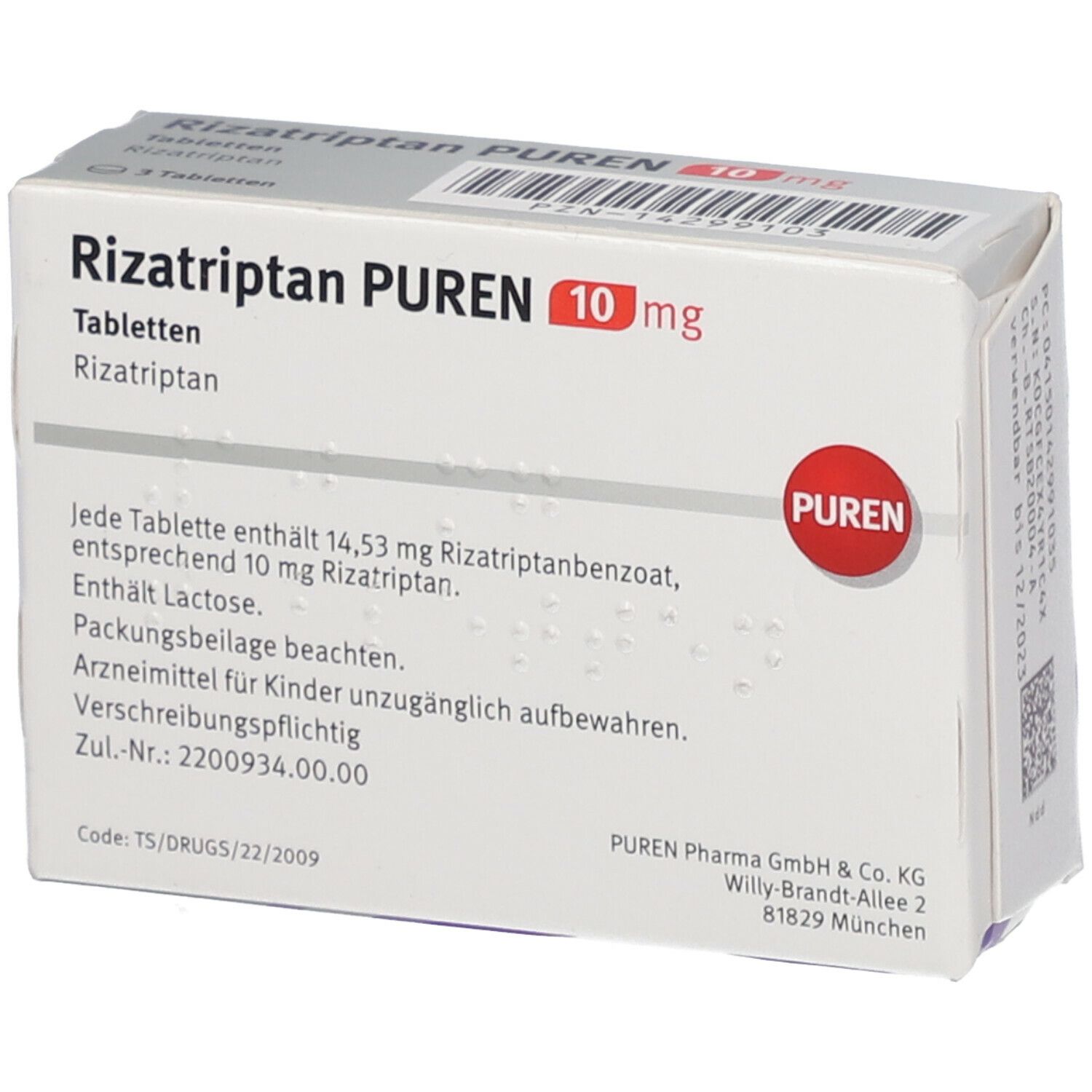 Rizatriptan PUREN 10 mg