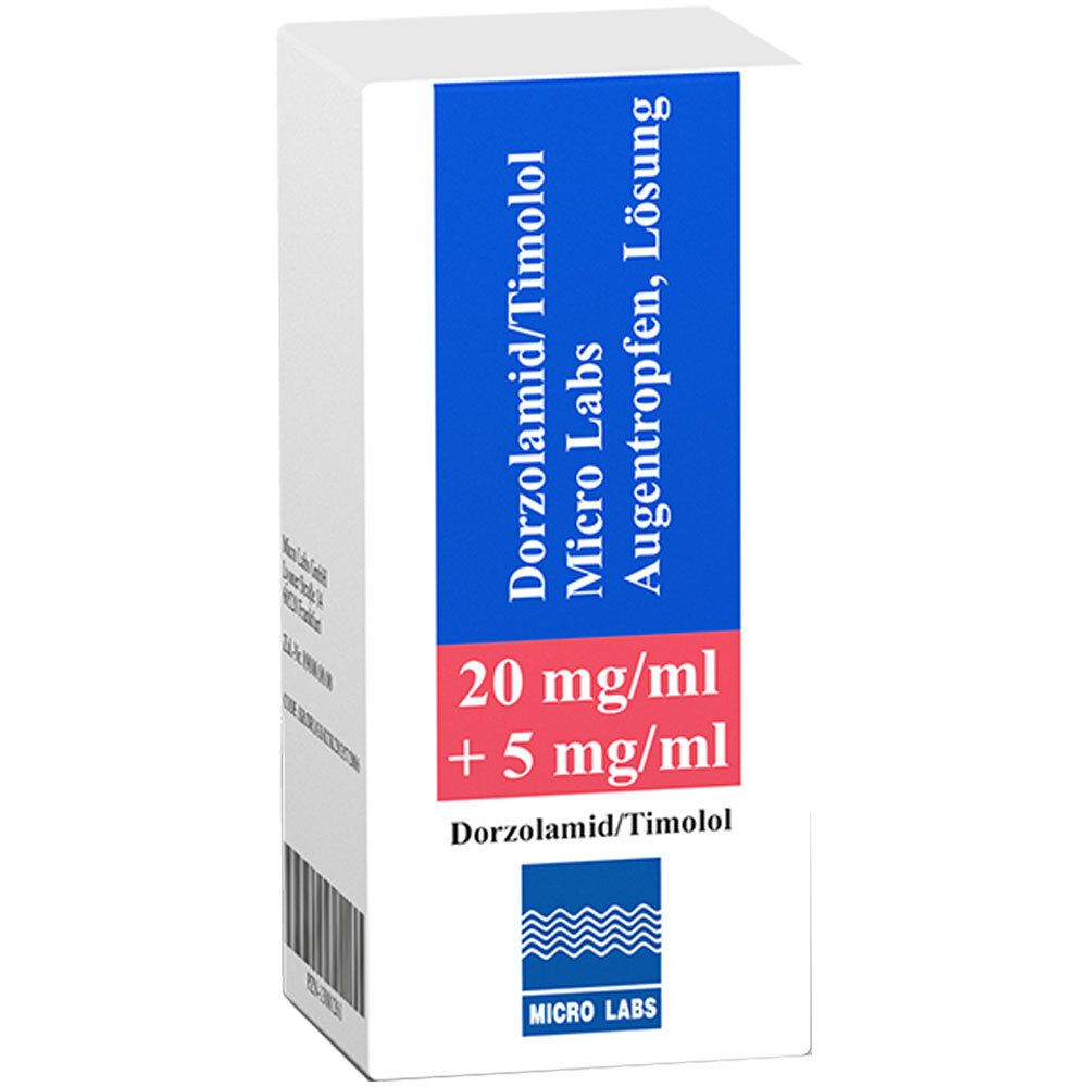 Dorzolamid/Timolol Micro Labs 20 mg/ml + 5 mg/ml