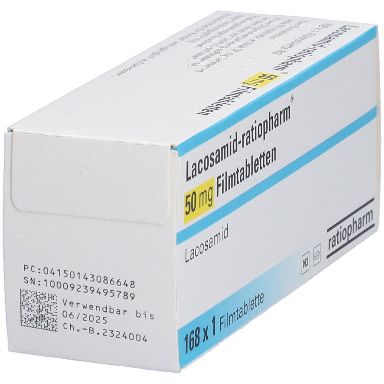 LACOSAMID-ratiopharm 150 mg Filmtabletten 168 St