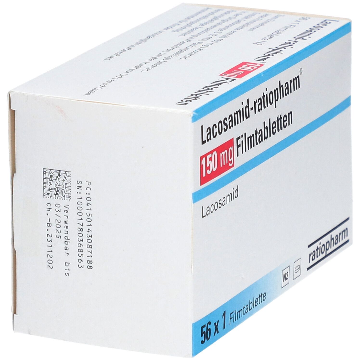 LACOSAMID-ratiopharm 200 mg Filmtabletten 56 St