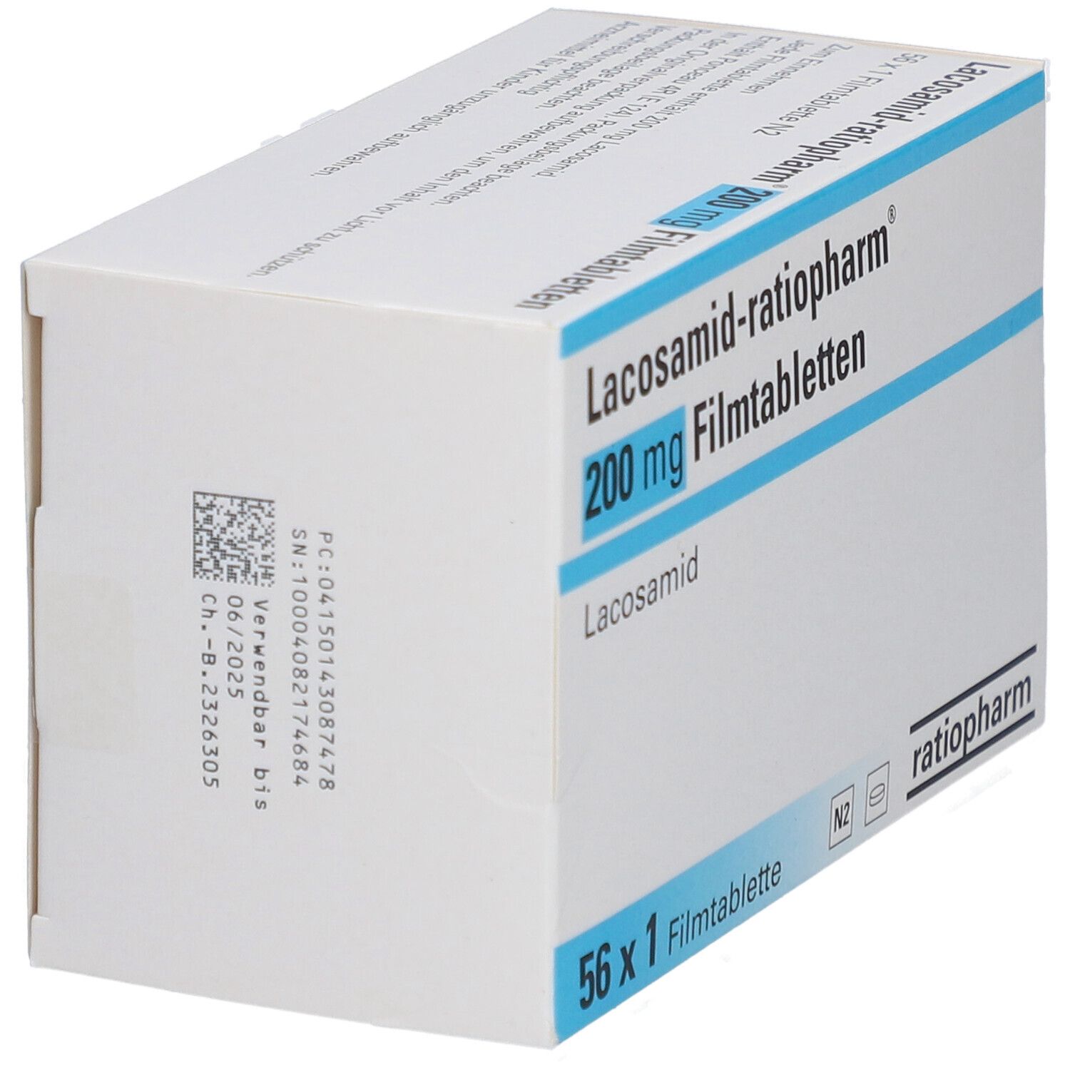 LACOSAMID-ratiopharm 200 mg Filmtabletten 56 St